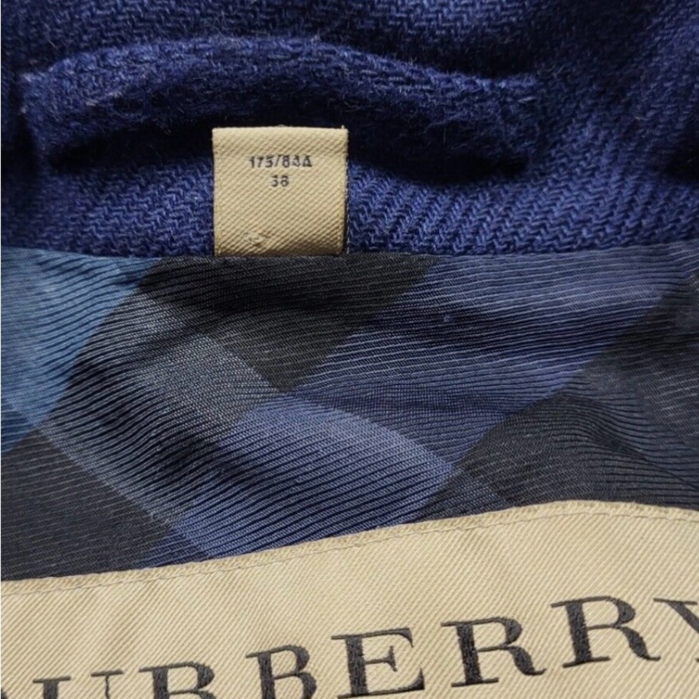 Burberry Navy Wool & Cashmere Coat -Size 38 or 4 - Picture 9 of 14